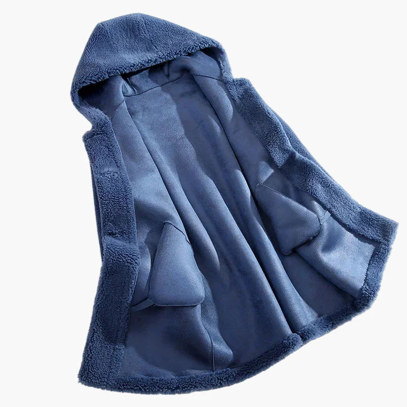 Damen Teddyfell-Mantel mit Kapuze – Kuscheliger Wintermantel für Alltag & Freizeit