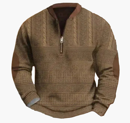 Herren Strickpullover mit Halbreißverschluss – Modischer Winterpullover für Freizeit und Alltag