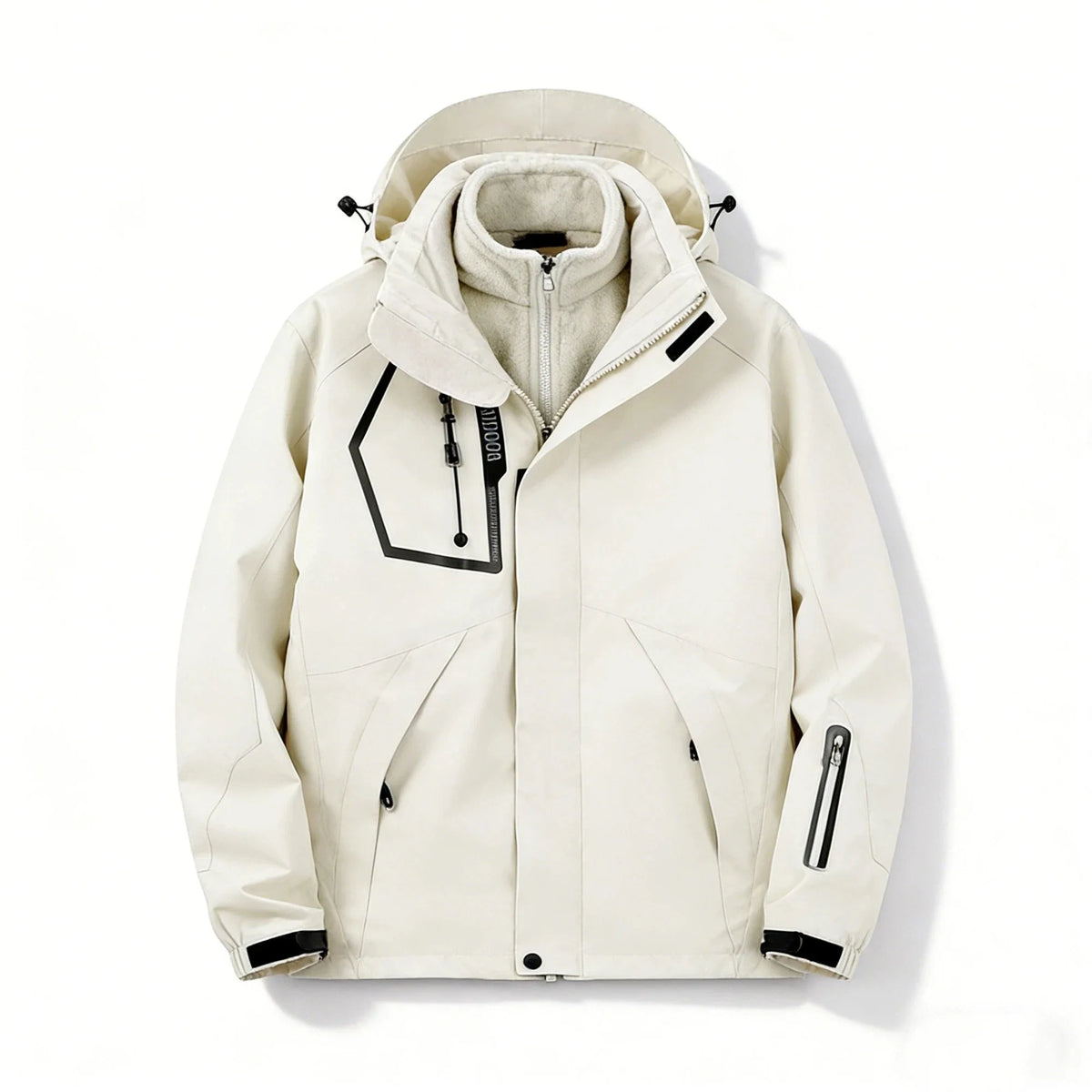 Funktionsjacke Herren 3-in-1 Outdoor Jacke Wasserdicht mit Kapuze