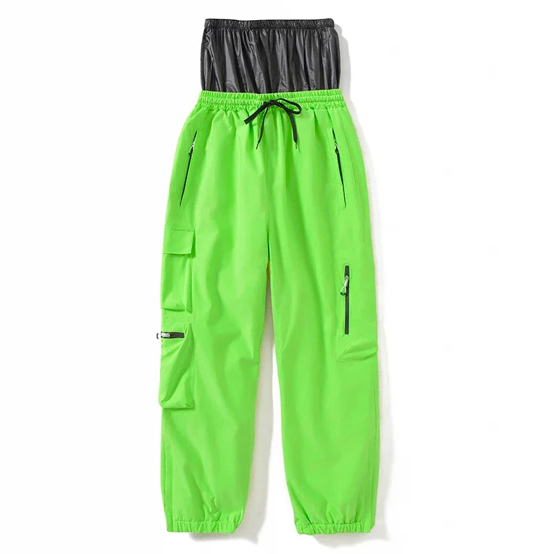 Unisex Cargohose mit Reißverschlüssen und Kordelzug