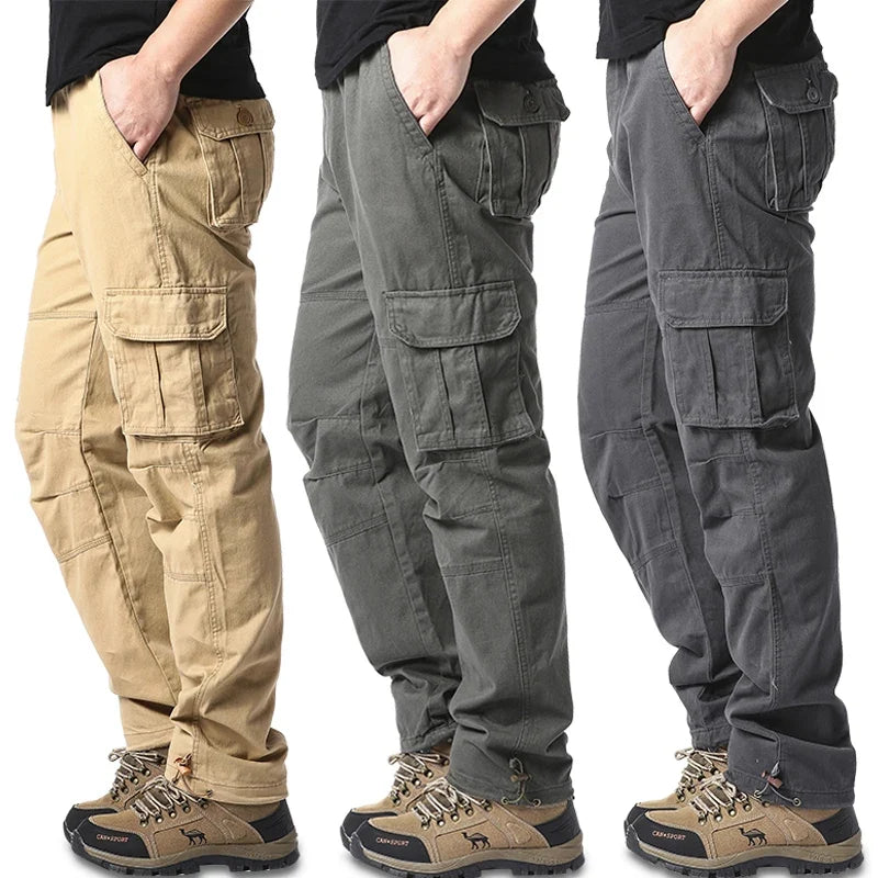 Herren Cargo Hose Freizeithose mit Taschen Outdoor Arbeitshose