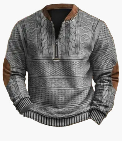 Herren Strickpullover mit Halbreißverschluss – Modischer Winterpullover für Freizeit und Alltag