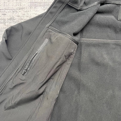 Unisex Kapuzenjacke Softshell mit Brillen-Kapuze Schwarz