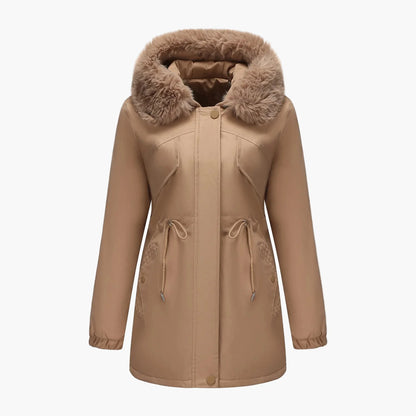 Damen Winterparka mit Kunstfellkragen – Eleganter Mantel für kalte Tage