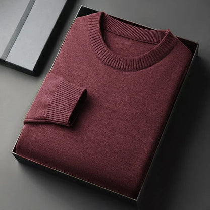 Herren Pullover Rundhals Langarm Basic Strickpullover