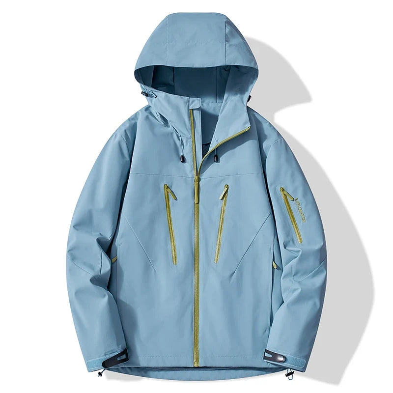 Unisex Outdoor-Jacke mit Kapuze & Reißverschlusstaschen