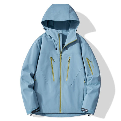 Unisex Outdoor-Jacke mit Kapuze & Reißverschlusstaschen