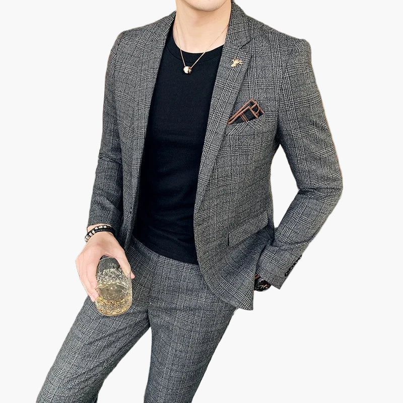 Herren Business Anzug Set – Moderner Slim Fit Anzug für Büro und besondere Anlässe