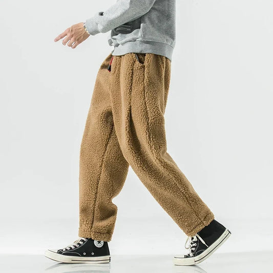 Unisex Teddyfleece Jogginghose mit Kordelzug, weich