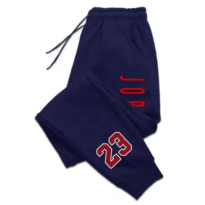 Unisex Jogginghose Sporthose mit Kordelzug und "23" Aufdruck