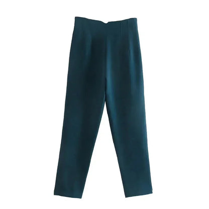 Damen High-Waist Hose Business Elegant Knöchellang