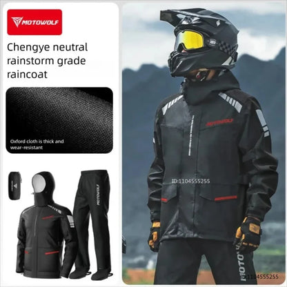 Motorrad Regenanzug Jacke und Hose Wasserabweisend Reflektierend