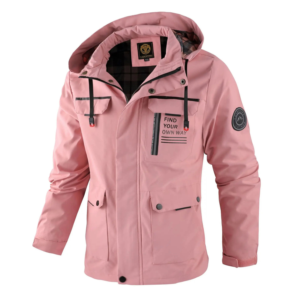 Herren Jacke mit Kapuze & Mehreren Taschen - Casual Windjacke
