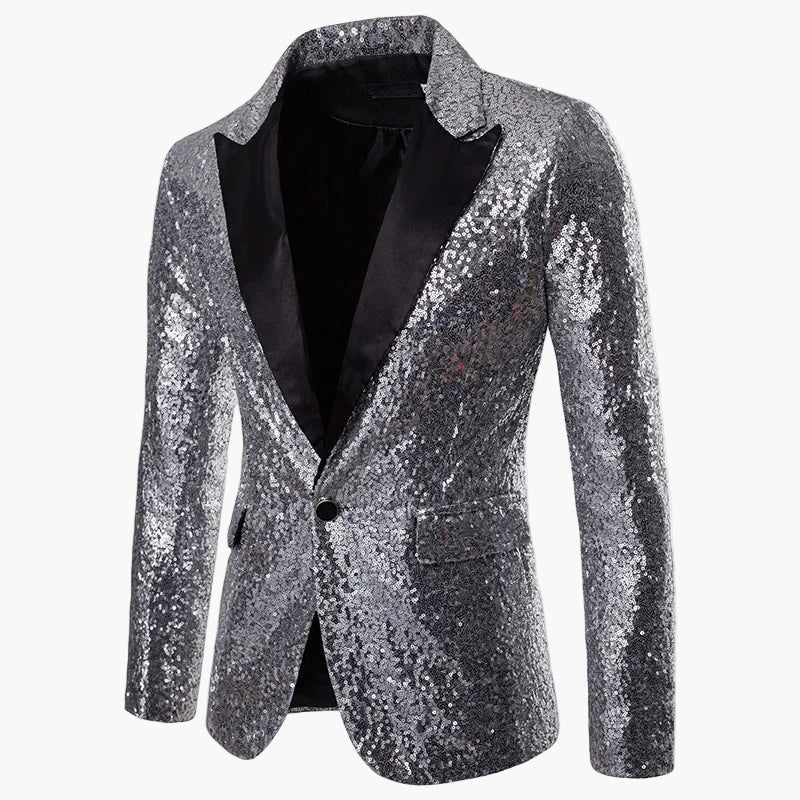 Herren Glitzer Pailletten Sakko – Party & Event Blazer im auffälligen Design