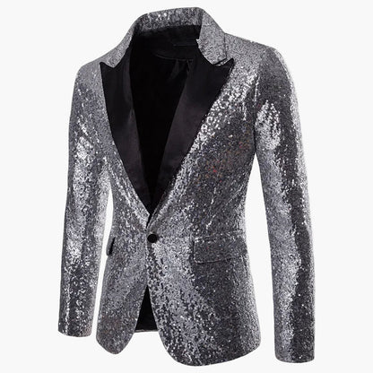 Herren Glitzer Pailletten Sakko – Party & Event Blazer im auffälligen Design