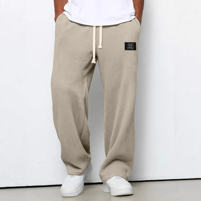 Unisex Freizeithose Waffel-Optik mit Kordelzug