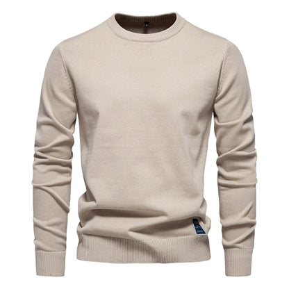 Herren Pullover Rundhalsausschnitt Feinstrick Langarm Verschiedene Farben