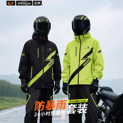 Regenjacke und Regenhose Set Motorradanzug Wasserdicht Winddicht