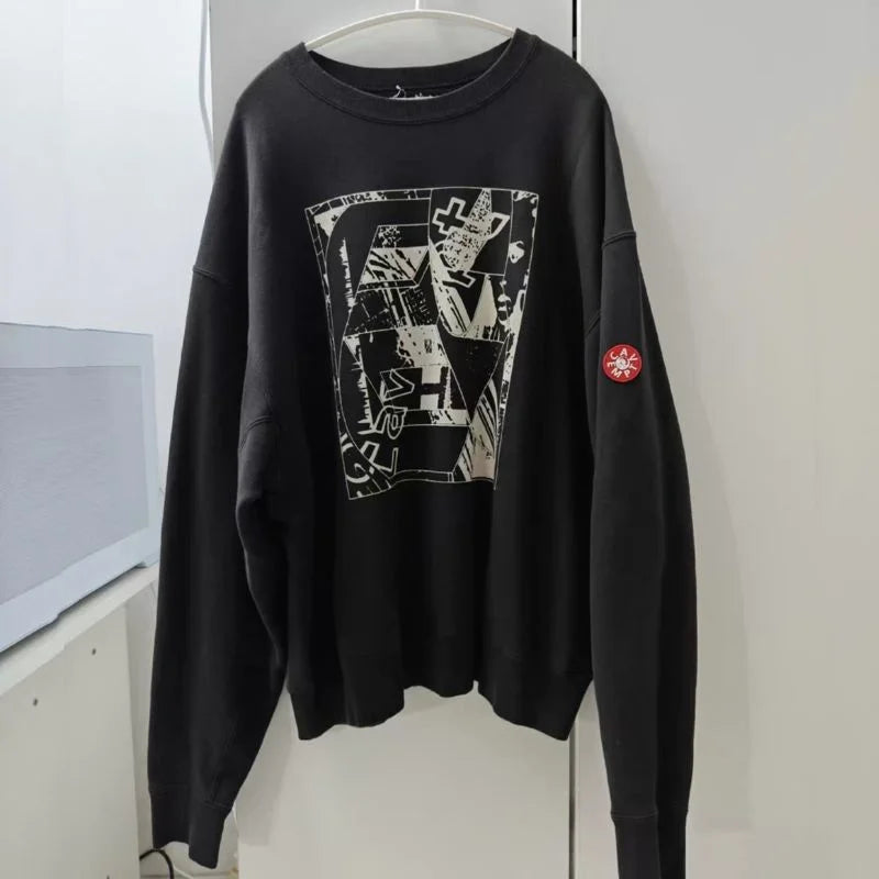 Unisex Langarm Sweatshirt Rundhalsausschnitt mit grafischem Aufdruck