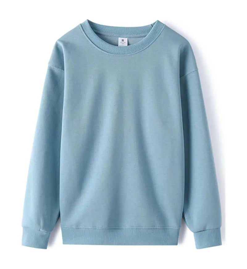 Unisex Langarm Sweatshirt Basic Rundhals in verschiedenen Farben