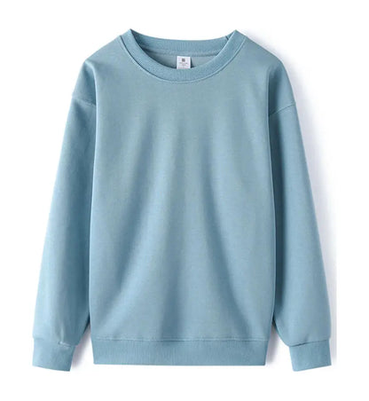 Unisex Langarm Sweatshirt Basic Rundhals in verschiedenen Farben