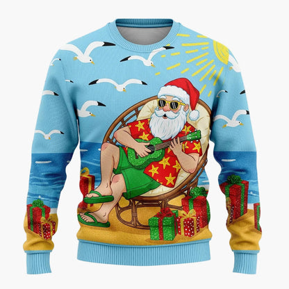 Herren Lustiger Weihnachts-Pullover mit frechem Santa-Motiv – Perfekt für Ugly Christmas Sweater Partys