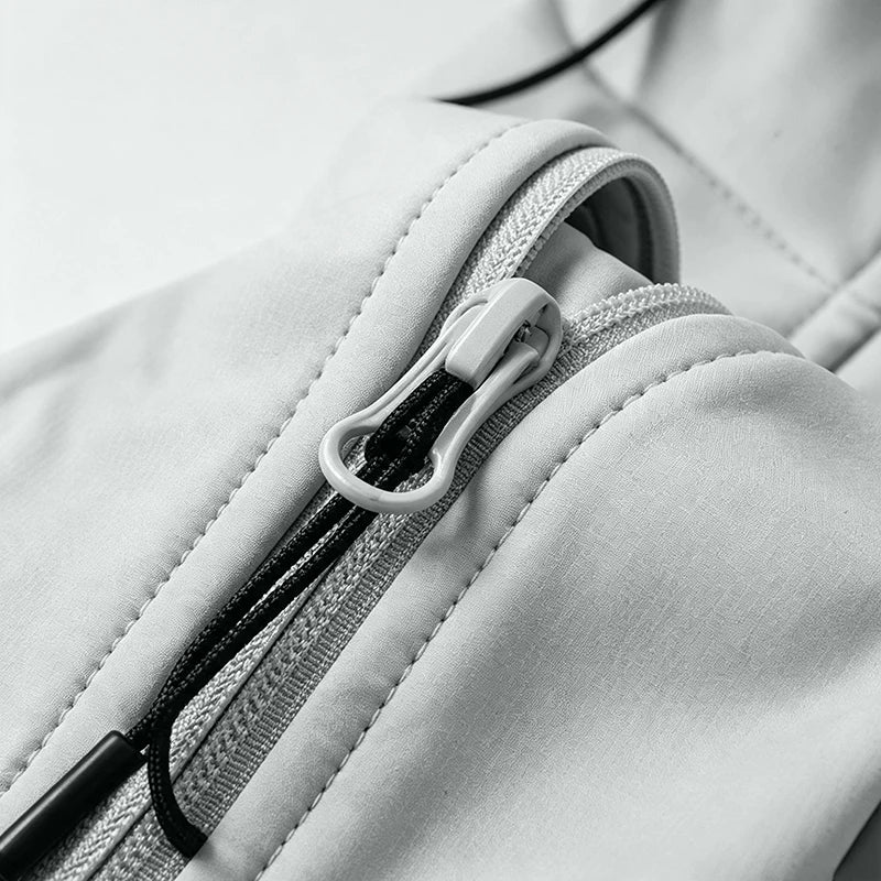 Unisex Outdoorjacke mit Kapuze winddicht wasserabweisend wärmend