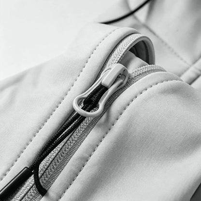 Unisex Outdoorjacke mit Kapuze winddicht wasserabweisend wärmend