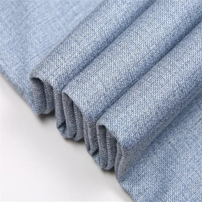 Herren Freizeithose mit feiner Textur und geradem Schnitt