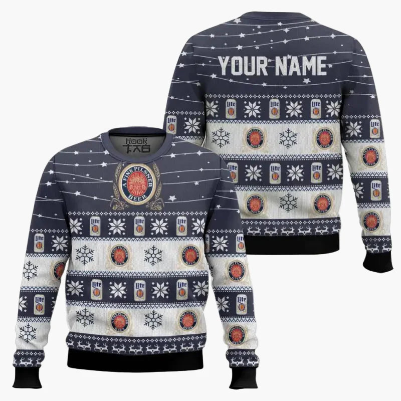 Herren Weihnachtspullover Lustig – It's the Most Wonderful Time for a Beer – Party & Geschenk Ugly Christmas Sweater