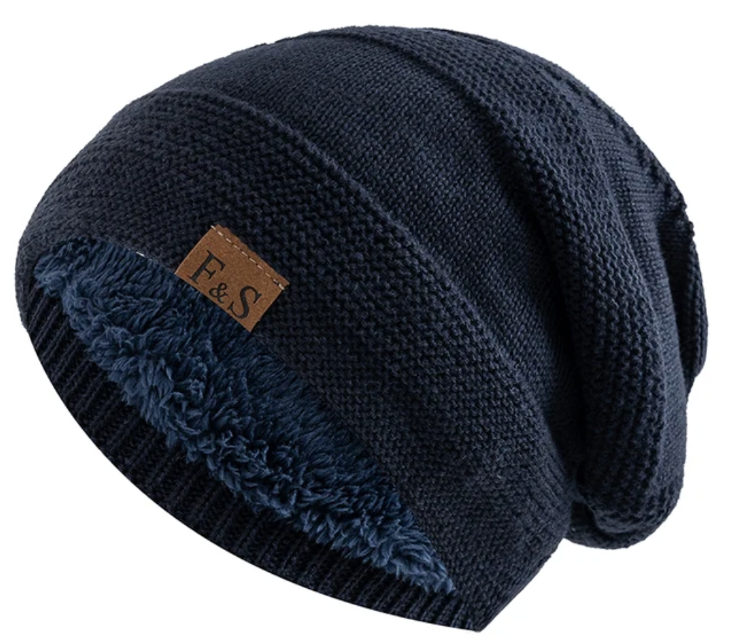 Slouch Beanie Strickmütze mit weichem Innenfutter