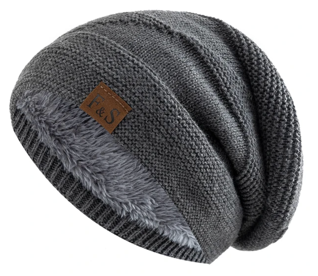 Slouch Beanie Strickmütze mit weichem Innenfutter