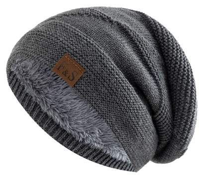 Slouch Beanie Strickmütze mit weichem Innenfutter