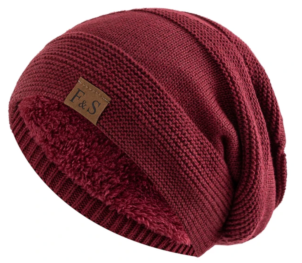 Slouch Beanie Strickmütze mit weichem Innenfutter