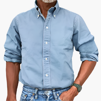 Herren Freizeit-Hemd mit Button-Down-Kragen – Klassischer Look für Alltag & Büro