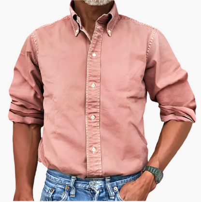 Herren Freizeit-Hemd mit Button-Down-Kragen – Klassischer Look für Alltag & Büro