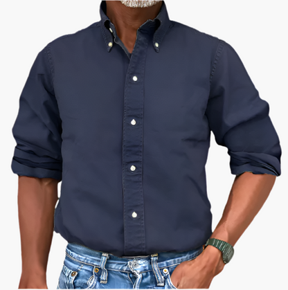 Herren Freizeit-Hemd mit Button-Down-Kragen – Klassischer Look für Alltag & Büro