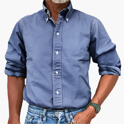 Herren Freizeit-Hemd mit Button-Down-Kragen – Klassischer Look für Alltag & Büro