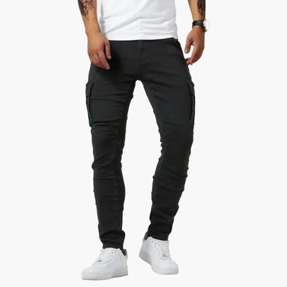 Herren Cargo Jeans – Modische Slim Fit Stretch Hose für Alltag und Freizeit