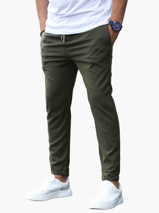Herren Chino-Hose im Slim-Fit Design mit Kordelzug