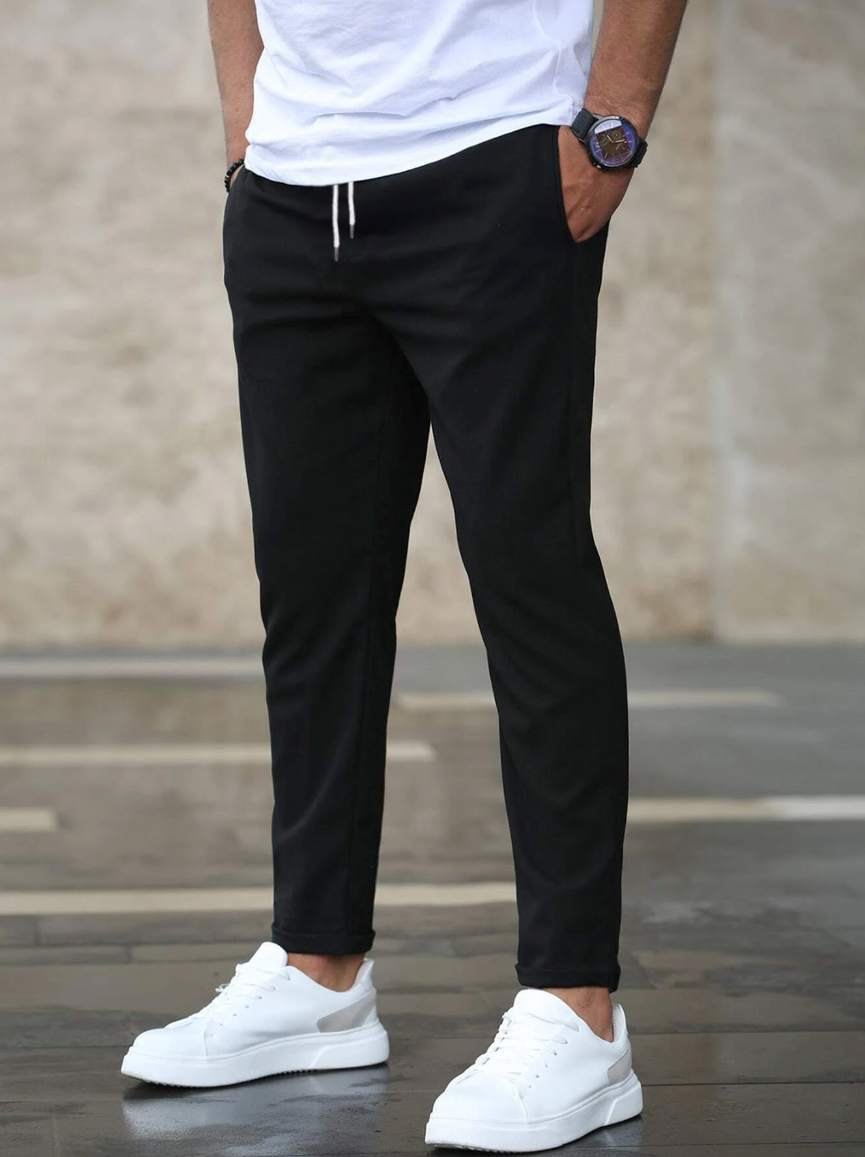Herren Chino-Hose im Slim-Fit Design mit Kordelzug