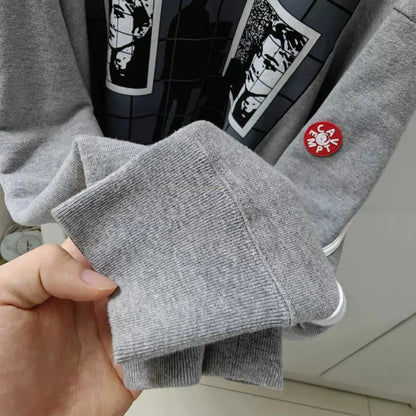 Unisex Langarm Sweatshirt Rundhalsausschnitt mit grafischem Aufdruck