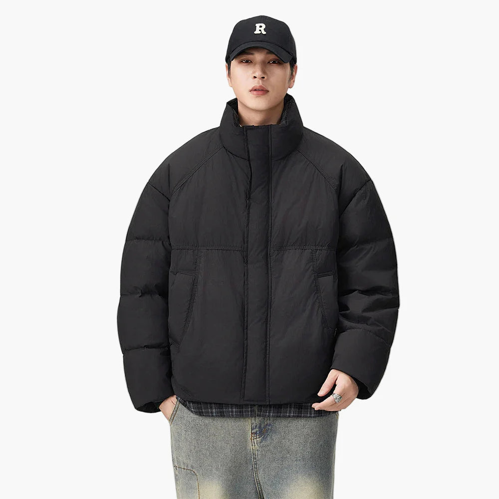 Herren Oversized Pufferjacke im Streetwear-Stil für Alltag und Freizeit