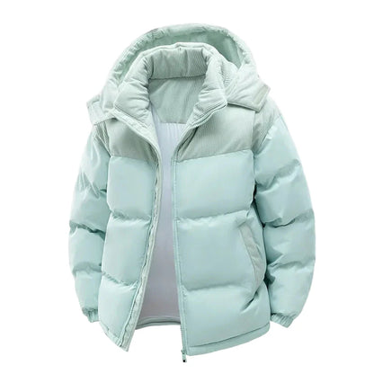 Unisex Winter Steppjacke mit Kapuze – Casual Outdoor Komfortjacke