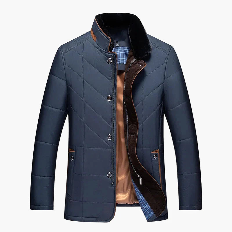 Herren Stehkragen Winterjacke – Eleganter Kurzparka für Alltag und Business