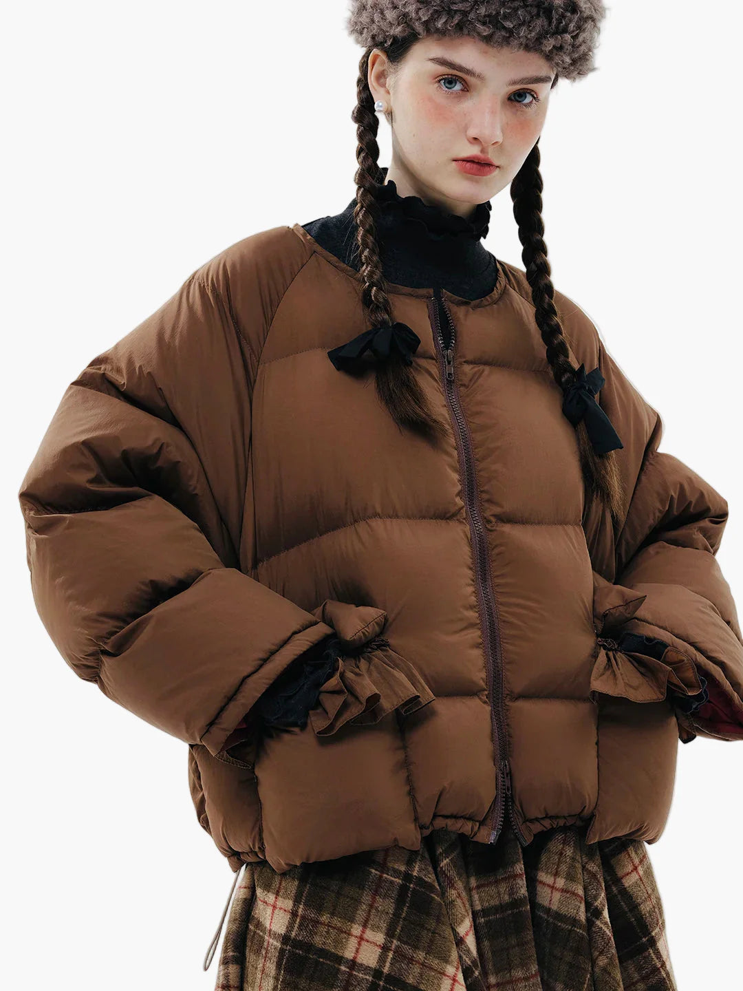 Damen Oversize Steppjacke im Vintage-Stil für Herbst und Winter – Modisch und Vielseitig