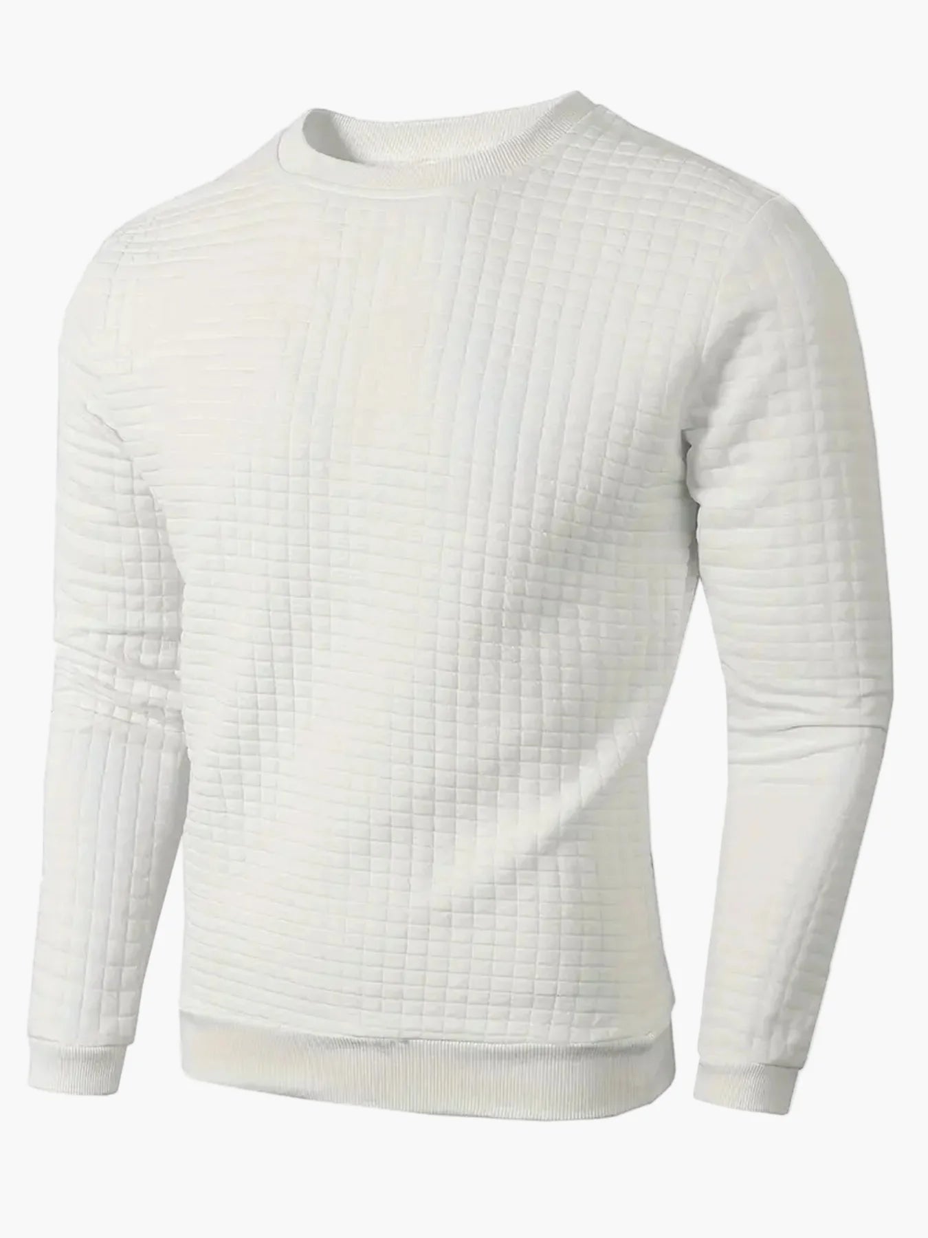 Herren Sweatshirt mit Strukturmuster – Lässiger Rundhals Pullover für Alltag und Freizeit