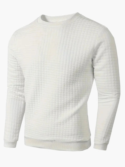 Herren Sweatshirt mit Strukturmuster – Lässiger Rundhals Pullover für Alltag und Freizeit