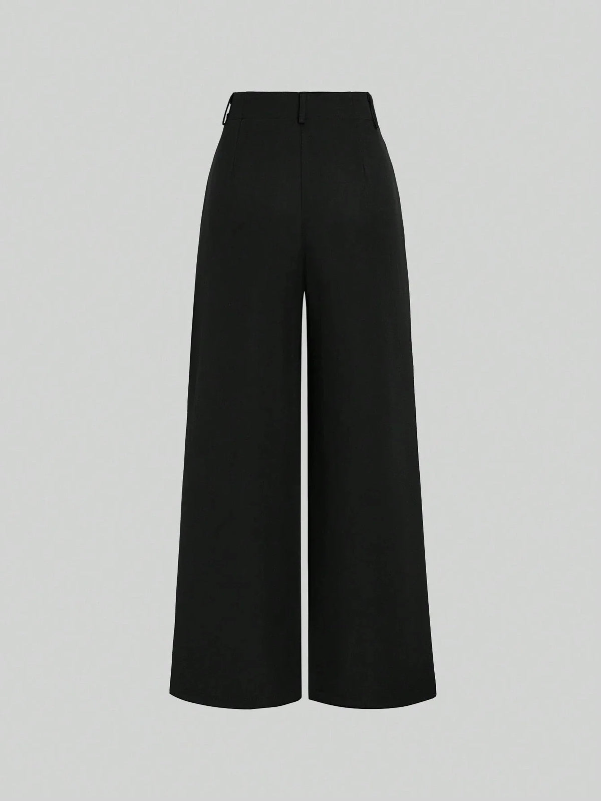 Damen Marlenehose mit weitem Bein, hoher Taille und Falten