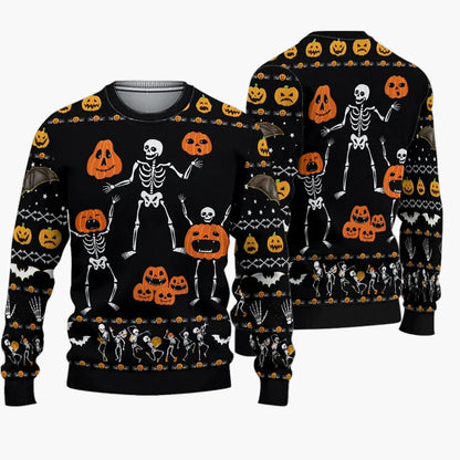 Herren Weihnachts-Pullover Lustig Ugly Christmas Sweater „Christmas Bros“ mit Santa & Jesus – Perfekt für Weihnachtsfeiern